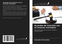 Acuerdos de inversión con un inversor extranjero - Shevchenko, Alexander