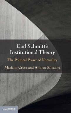 Carl Schmitt's Institutional Theory - Croce, Mariano; Salvatore, Andrea