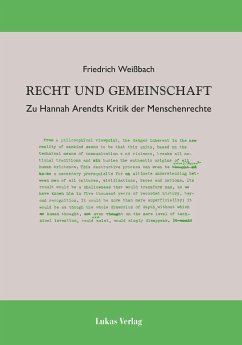 Recht und Gemeinschaft - Weißbach, Friedrich