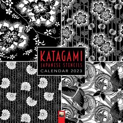 Moda Japanese Stencils: Katagami Wall Calendar 2023 (Art Calendar) - Flame Tree Publishing