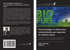 Para investigar el efecto de la caracterización por aspersión en motores diésel - Saxena, Rajiv; Lal, R. R