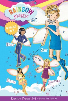 Rainbow Magic Rainbow Fairies: Books #5-7 with Special Pet Fairies Book #1: Sky the Blue Fairy, Inky the Indigo Fairy, Heather the Violet Fairy, Katie - Meadows, Daisy