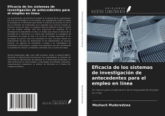 Eficacia de los sistemas de investigación de antecedentes para el empleo en línea - Muderedzwa, Meshack