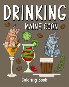 Drinking Maine Coon Coloring Book - Paperland