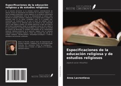 Especificaciones de la educación religiosa y de estudios religiosos - Lavrentieva, Anna