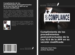 Cumplimiento de los procedimientos postcontractuales de la Ley 914 de la APP en su versión modificada - Osei-Tutu, Safowaa; Ayarkwa, Joshua