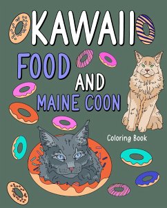 Kawaii Food and Maine Coon Coloring Book - Paperland