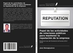 Papel de las actividades de relaciones públicas para mantener la reputación de la empresa - Nsengiyumva, Jean