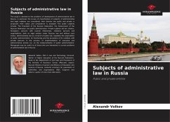 Subjects of administrative law in Russia - Volkov, Alexandr