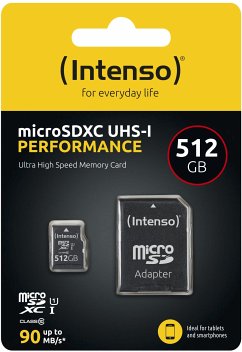 Intenso microSDXC 512GB Class 10 UHS-I U1 Performance