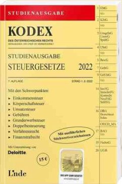 KODEX Studienausgabe Steuergesetze 2022 - Bodis, Andrei