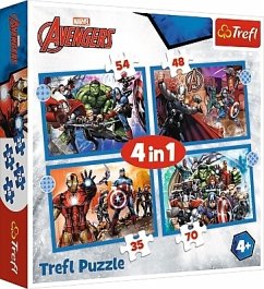 Marvel Avengers, 4 in 1 Puzzle (Kinderpuzzle)