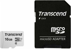 Transcend microSDHC 300S-A 16GB Class 10 UHS-I U1 mit Adapter Transcend microSDHC 300S-A 16GB Class 10 UHS-I U1 mit Adapter