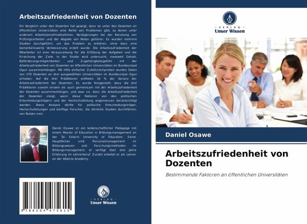 Arbeitszufriedenheit von Dozenten Arbeitszufriedenheit von Dozenten