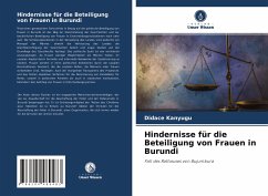 Hindernisse für die Beteiligung von Frauen in Burundi - Kanyugu, Didace