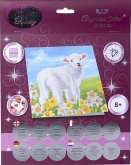 Craft Buddy CCK-A99 - Crystal Art Card Kit, Little Lamb, Schaf, 18x18cm, Kristall-Kunstkarte, Diamond Painting