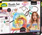 LENA® 42608 - fashion, Batik Set BoHo!, mit Leinen-Rucksack, DIY Kreativset