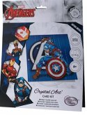 Craft Buddy CCK-MCU901 - Crystal Art Card Kit, Marvel Captain America, 18x18 cm, Diamond Painting, Kunst-Grußkarte