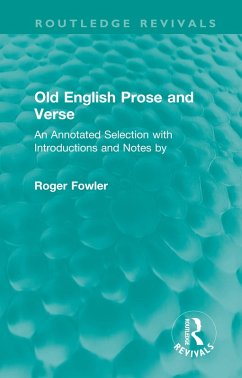 Old English Prose and Verse (eBook, ePUB) - Fowler, Roger