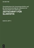 Zeitschrift für Slawistik, Band 34, Heft 2, Zeitschrift für Slawistik Band 34, Heft 2