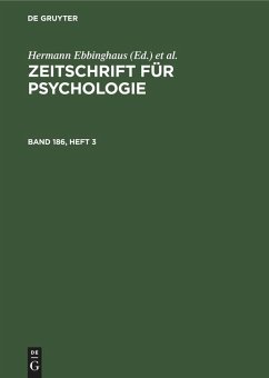 Cover Zeitschrift für Psychologie. Band 186, Heft 3