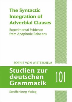 The Syntactic Integration of Adverbial Clauses - von Wietersheim, Sophie