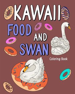 Kawaii Food and Swan Coloring Book - Paperland