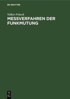Cover Meßverfahren der Funkmutung (eBook, PDF)