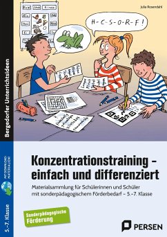 Konzentrationstraining - einfach und differenziert - Rosendahl, Julia