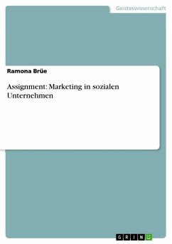 Assignment: Marketing in sozialen Unternehmen (eBook, PDF)