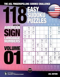 118 Easy Sudoku Puzzles With the American Sign Language Numbers - Lassal, S. T.