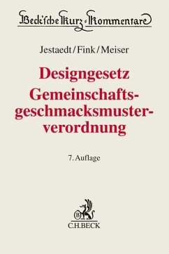 Designgesetz, Gemeinschaftsgeschmacksmusterverordnung - Jestaedt, Dirk;Fink, Elisabeth;Meiser, Christian