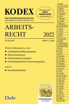 KODEX Arbeitsrecht 2022 - Stech, Edda;Ercher-Lederer, Gerda