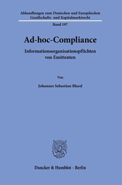 Ad-hoc-Compliance. - Blassl, Johannes Sebastian