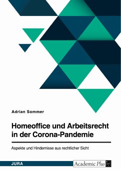 Homeoffice und Arbeitsrecht in der Corona-Pandemie. Aspekte und Hindernisse aus rechtlicher Sicht (eBook, PDF) - Sommer, Adrian