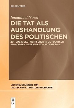 Cover Die Tat als Aushandlung des Politischen (eBook, ePUB)
