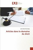 Articles dans le domaine du droit