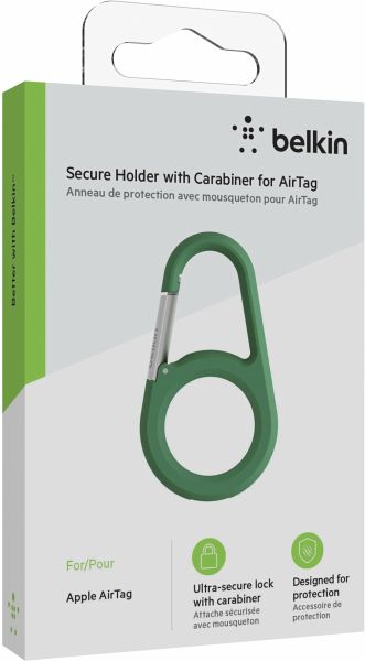 Belkin Apple Airtag Secure Holder With Carabiner Green Msc008btgn : Target