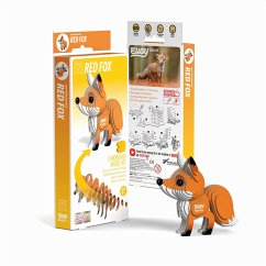 EUGY 650072 - Red Fox, Fuchs, 3D-Tier-Puzzle, DIY-Bastelset