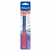 Pelikan Stift zum Silbentrennen dreieckig rot/blau 2er Set