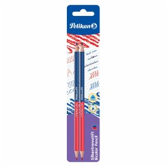 Pelikan Stift zum Silbentrennen dreieckig rot/blau 2er Set