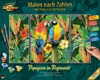 Schipper 609260853 - Malen nach Zahlen, Papageien im Regenwald, Triptychon, 50 x 80 cm