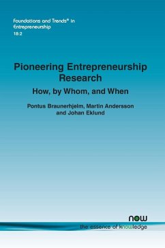 Pioneering Entrepreneurship Research