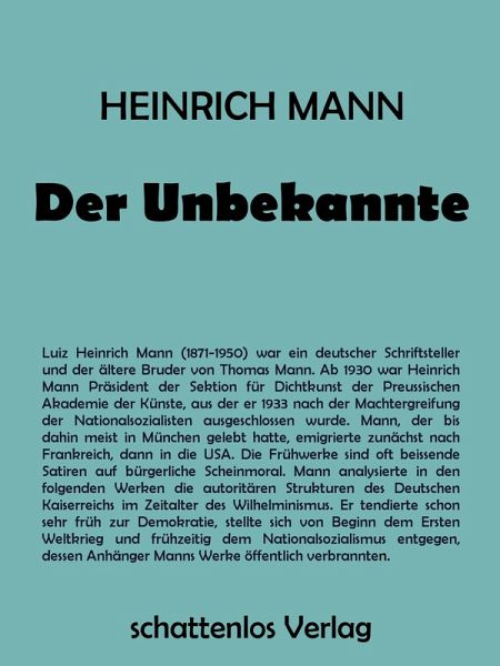 Der Unbekannte (eBook, ePUB)