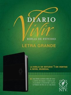 Biblia de Estudio del Diario Vivir Ntv, Letra Grande (Sentipiel, Negro/Ónice, Índice, Letra Roja)