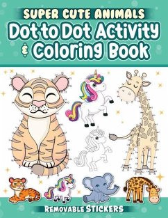 Super Cute Animals Dot-To-Dot Activity & Coloring Book - Hue, Veronica