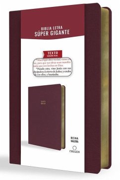 Biblia Reina Valera Letra Súper Gigante, Símil Piel Vinotinto / Spanish Bible Re Ina Valera Super Giant Print, Burgundy Leathersoft - Reina Valera 1909