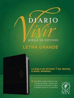 Biblia de Estudio del Diario Vivir Ntv, Letra Grande (Sentipiel, Negro/Ónice, Letra Roja)