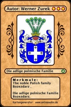 Cover The noble Polish family Bozezdarz . Die adlige polnische Familie Bozezdarz. (eBook, ePUB)