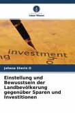 Einstellung und Bewusstsein der Landbevölkerung gegenüber Sparen und Investitionen